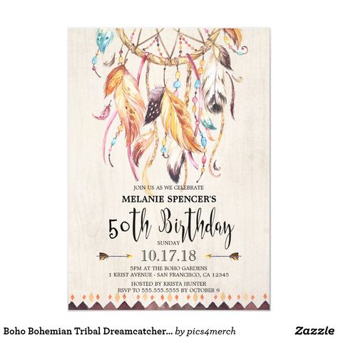 Boho Bohemian Tribal Dreamcatcher Birthday Party Invitation  - Personalize and change the date to your daughters birthday #dreamcather #birthdayinvitations #birthdayinvite #birthdayparty #birthdaypartyideas ##birthdayparties ##birthdaypartythemes #birthdaypartyinvitations  #boho #bohemian #bohostyle #bohochic #bohoparty #bohobirthdayparty #bohobirthday Dreamcatcher Wedding, Boho Chic Wedding Invitations, Bohemian Invitation, Boho Wedding Invitation Template, Boho Bridal Shower Invitations, Wedding Invitation Templates Rustic, Boho Birthday Party, Wedding Bohemian, Bohemian Wedding Invitations