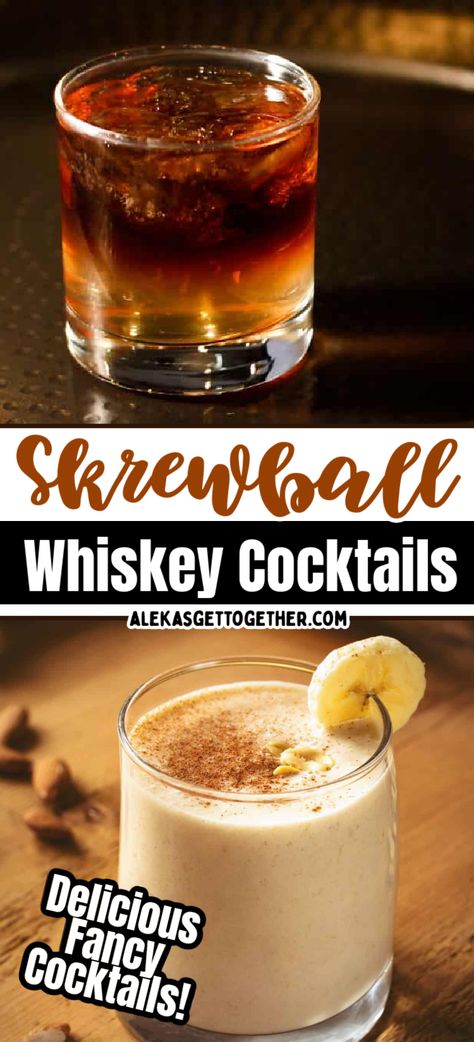 Pb Whiskey Drinks, Peanut Butter Whisky Cocktails, Banana Whiskey Cocktail, Drinks With Peanut Butter Whiskey, Peanut Butter Old Fashioned Cocktail, Screwball Peanut Butter Whiskey Drinks, Skrewball Whiskey Drinks, Screwball Whiskey Drinks, Skrewball Cocktails