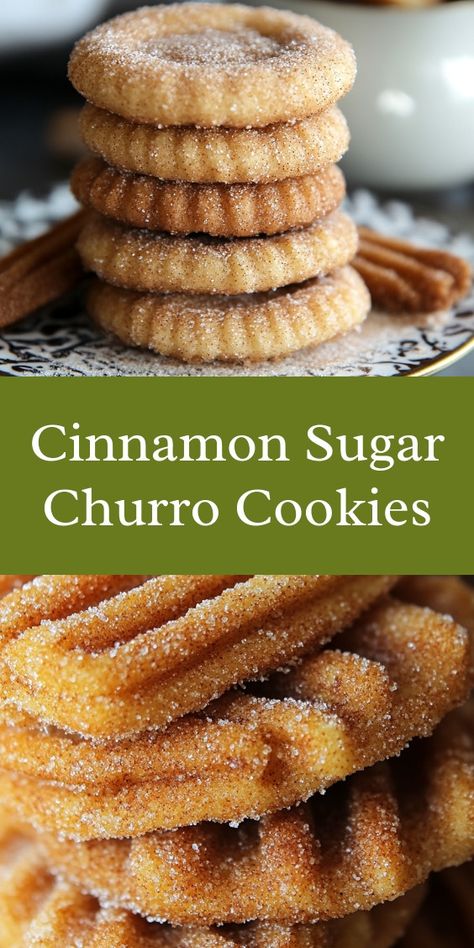 1. 1 cup unsalted butter, softened  
2. 1 cup granulated sugar  
3. 1/2 cup brown sugar, packed  
4. 2 large eggs Cinnamon Sugar Churro Cookies, Churro Sugar Cookies, Cinnamon Churro Cookies, Cinnamon Streusel Cookies, Churros Cookies Recipe, Churro Dessert Recipes, Churro Cookies Recipes, Churro Cheesecake Cookies, Churros Recipes