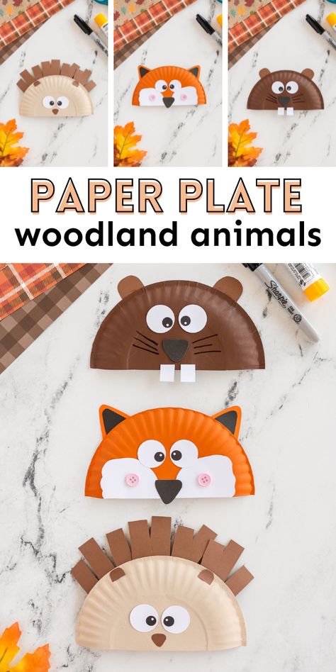 Woodland Animals Math Preschool, Woodland Creature Activities, Woodland Animals Prek Activities, Preschool Forest Animals Theme, Woodland Animal Art Preschool, Preschool Woodland Animals Crafts, Forest Animals Crafts For Toddlers, Wildlife Crafts For Kids, Forest Activities For Toddlers