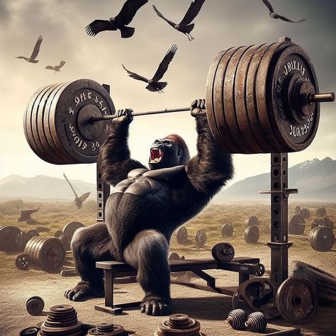 Best photo today 🔥 Ryan Lin, Animation People, Gorilla Gym, Gorillas Art, Gorilla Tattoo, Gym Wallpaper, Animal Attack, Gym Pictures, The Dark Knight Rises