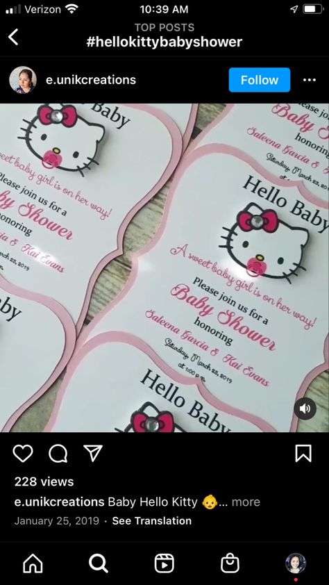 Hello Kitty Gender Reveal, Sanrio Baby Shower Theme, Sanrio Invitation, Hello Kitty Invitation Card Aesthetic, Hello Kitty Baby Shower Ideas, Hello Kitty Nursery Ideas Baby, Hello Kitty Baby Shower Invitations, Invitation Card Design Birthday Hello Kitty, Hello Kitty Baby Clothes