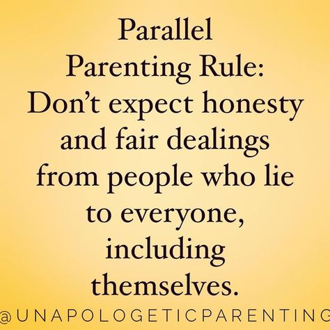 Carl Knickerbocker, MA, JD on Instagram: "It is impossible to effectively “coparent” with someone who is consistently dishonest and deceptive. When we deal with people who are dishonest and delusional in their dealings with others as well as themselves, parallel parenting is the only sensible solution. In parallel parenting, we work to reduce the total number of interactions and mutual decisions with the other parent as much as possible. The closer to zero, the better. Why? Because you cann Toxic Coparenting Quotes, Coparenting Quotes, Delusional People, Parenting Rules, Parallel Parenting, My Children Quotes, Toxic Parents, Parental Alienation, Parenting Help