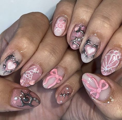 Hills Aesthetic, Long Acrylic Nail Designs, Pretty Gel Nails, Really Cute Nails, Soft Nails, Bling Acrylic Nails, Kawaii Nails, Hot Nails, Cute Nail Designs