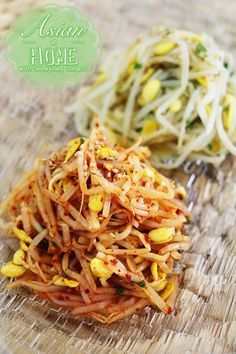 Asian At Home, Soybean Sprouts, Koreansk Mad, Seonkyoung Longest, Korean Side Dishes, Fresh Meals, Korean Cooking, Korean Dishes, Crazy Stuff