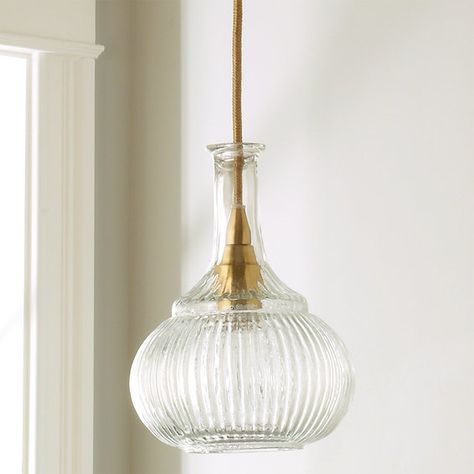 Vase Pendant, Brass And Glass Pendant Light, Glass Pendant Shades, Small Foyer, Pendant Light Styles, Blown Glass Pendant, Shades Of Light, Flute Glass, Kitchen Pendant Lighting