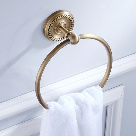 Free Shipping/SAMOEL Towel Ring Copper Antique Bronze Finish Bathroom Accessories Products ,Towel Holder Rustic Hotel, Ring Towel Holder, Brass Towel Ring, Antique Brass Bathroom, Bathroom Towel Holder, Brass Bathroom Accessories, Hand Towel Ring, Copper Bath, Round Towel