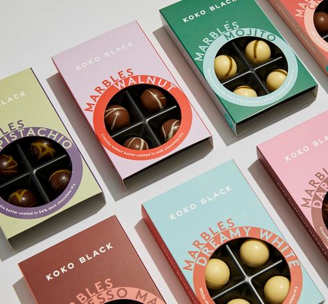 Chocolate Truffles Packaging, Chocolate Business Ideas, Koko Black, Chocolate Box Packaging, Chocolate Packaging Design, Chocolate Pack, Dessert Packaging, Chocolate Design, Premium Chocolate