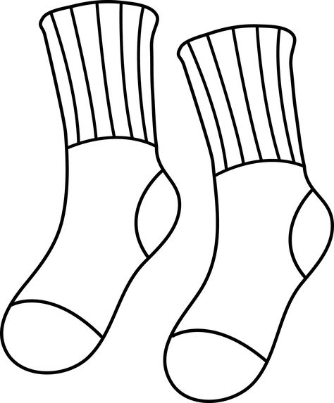 Socks Coloring Page Colorable socks outline Socks Drawing, Dr Seuss Activities, Crazy Socks, Free Printable Coloring, Free Printable Coloring Pages, Baby Socks, Free Clip Art, Coloring Pictures, Free Coloring Pages