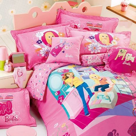 Refreshing and lively barbie bed sheet wins you over Barbie Bedding, Barbie Bed, Barbie Decor, Barbie Bedroom, House Bedroom Ideas, Best Bed Sheets, Barbie Room, Designer Bedding, Princess Bed