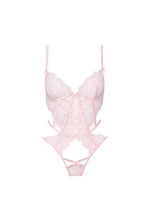 Pink Outfits Victoria Secret, Victoria Secret Outfits, Pink Teddy, Pretty Lingerie, For Love & Lemons, Bridal Lingerie, Pink Outfits, Lace Bodysuit, For Love And Lemons