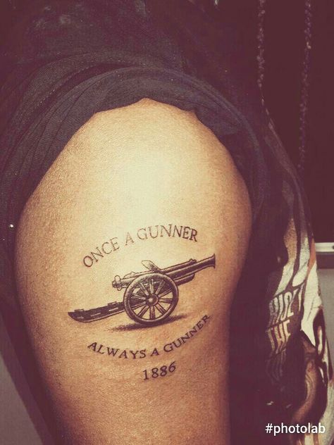 Arsenal Gunners Tattoo, Arsenal Cannon Tattoo, Arsenal Tattoo Ideas, Arsenal Tattoo, Epic Tattoo, Tattoo Inspiration Men, Dad Tattoos, Arsenal Football, Best Sleeve Tattoos