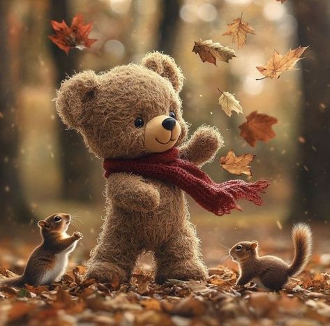 Teddy Bears Aesthetic, Bear Cartoon Images, Autumn Bear, Teddy Bear Hug, Forever Friends Bear, Artsy Background, Teddy Bear Pictures, Adult Coloring Designs, Iphone Wallpaper Hd Nature