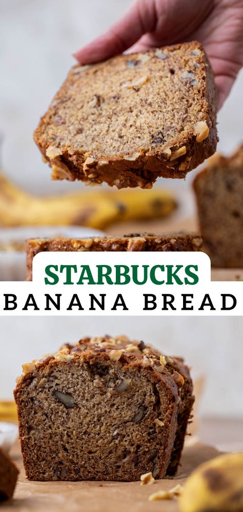 Starbucks Banana Bread Recipe, Starbucks Banana, Starbucks Banana Bread, Banana Pecan Bread, Lifestyle Of A Foodie, Banana Nut Bread Recipe, Starbucks Pumpkin, Starbucks Copycat, Banana Nut Bread