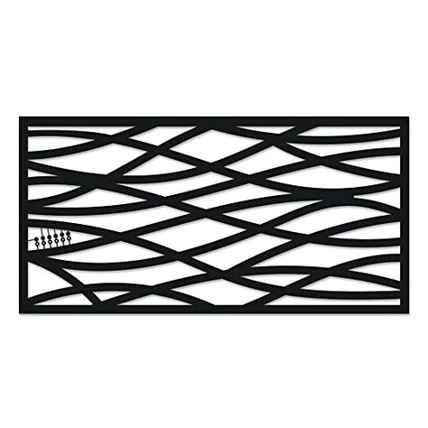 Amazon.com: GRID AXCENTS Wave Decorative Lattice, Privacy Screen, Deck Skirting, Multi-use Panel (2 ft. x 4 ft, Black, 1) : Patio, Lawn & Garden Deck Skirting, Diy Highlights, Decorative Screen Panels, Artificial Hedges, Exterior Home, Decorative Screens, Room Dividers, Screw Caps, Black Panels