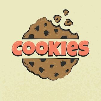 Cookies Vectors & Illustrations for Free Download | Freepik Cookies Logo Ideas, Cookies Logo Design, Cookies Drawing, Cookie Font, Cookies Illustration, Cookie Illustration, Cookies Sticker, Cookie Logo, Cookies Logo