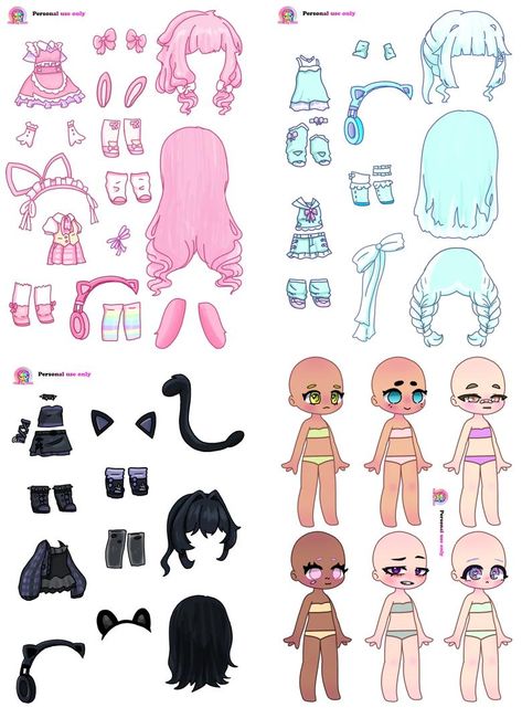 Cute Paper Printable, Paper Printable Crafts, Diy Paper Dolls Ideas, Cute Paper Crafts Printable, Gacha Club Paper Doll, Pink Ping World Printables, Paper Blind Bag Template Printable, Doll Paper Craft Free Printable, Pink Ping World Paper Doll