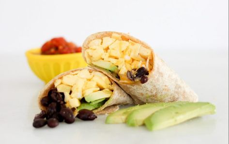 8 Healthy Single-Serving Meals Under 500 Calories | MyFitnessPal Bean Breakfast, Meals Under 500 Calories, Whole Wheat Tortillas, Single Serving Recipes, Balanced Breakfast, Breakfast Burrito, Low Fat Yogurt, Mustard Chicken, 500 Calories