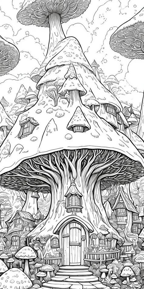 Detailed Coloring Pages For Grown Ups, Colouring Pages For Adults Aesthetic, Aesthetic Colouring Pages, Coloring Pages For Adults Aesthetic, Printable Coloring Pages Aesthetic, Coloring Pages For Adults Unique, Fantasy Coloring Pages For Adults, Helloween Wallpaper, Coloring Pages For Grown Ups