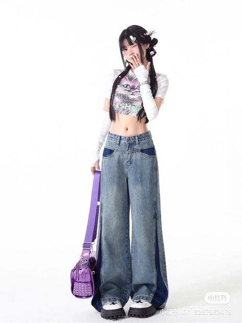 Pose Mannequin, Peony Aesthetic, Y2k Outfits Aesthetic, Ulzzang Outfit, 2000s Japanese Fashion, Street Outfits, Aesthetic Streetwear, Ulzzang Fashion, Fairy Grunge