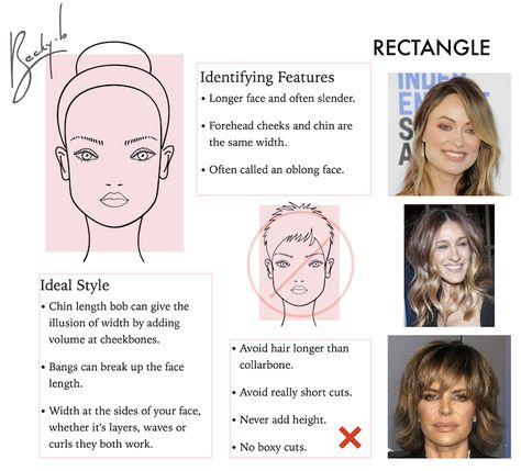 Rectangle Face Shape - The Best (& Worst) Hairstyles Haircuts For Rectangle Face, Hairstyles For Rectangular Faces, Worst Hairstyles, Worst Haircuts, Rectangle Face Shape, Oblong Face Hairstyles, Oblong Face Shape, Rectangle Face, Long Face Shapes