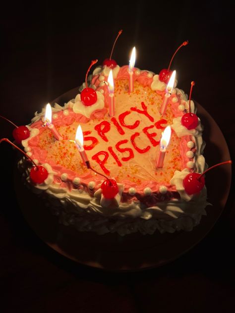 Spicy Pisces Cake, Chaotic Cakes, Pisces Birthday Cake, Spicy Pisces, Pisces Season, Birthday Cake For Husband, Pisces Birthday, 2024 Board, Cake For Husband