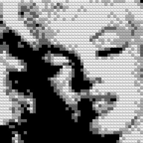 Marilyn Monroe Lego Lego Portrait, Lego Mosaic, Lego Wall, Mosaic Portrait, Crochet Graph, Marilyn Monroe Art, Pixel Crochet, Lego Bricks, Basic Crochet