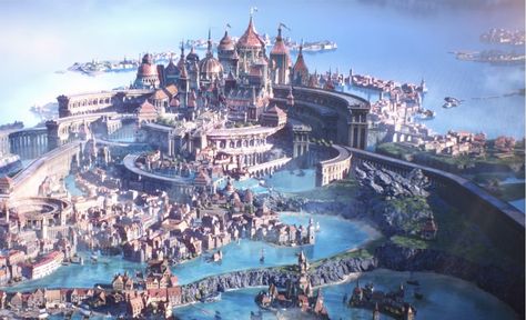 Fantasy Water City, Water City Fantasy Art, Fantasy River, The Targaryens, Robert Baratheon, Fantasy Cities, Water City, The Iron Throne, Kingdom City