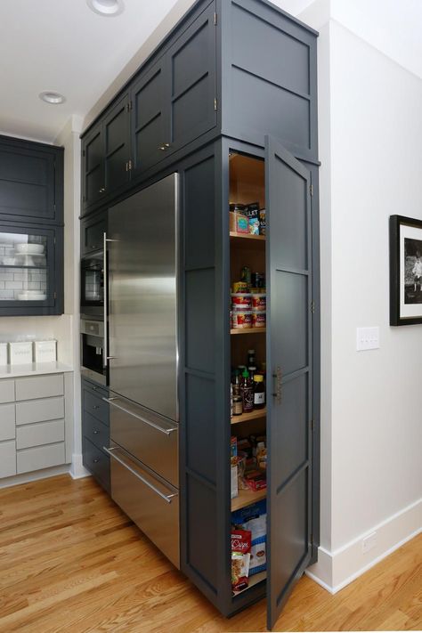 Garage Entry Into Kitchen, Long Kitchen Layout, Oak Kitchen Remodel, Custom Kitchen Remodel, Kitchen Setup, White Kitchen Remodeling, Renovation Inspiration, Kabinet Dapur, Kitchen Redesign