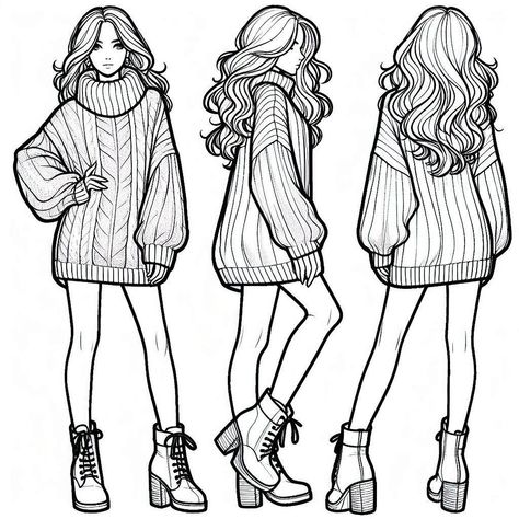 Cozy Knits or Sleek Blazers? Are you all about chunky sweaters and maxi skirts or do you prefer the sleek look of oversized blazers and wide-leg trousers? 😍🧥 Whether you're into cozy or chic, you can color your favorite fall styles! 🖍️✨ Grab these printable coloring pages and color your own fall outfit today! 🌈 #fallfashion #coloringfun Download now and bring your favorite fall outfit to life! https://freecoloring-pages.org/2024/09/28/10-top-trending-and-casual-fall-outfits-ideas-for-fall-202... Oversized Sweater Drawing, Oversized Blazers, Draw Fashion, Chunky Sweaters, Fall Styles, Top Trending, Todays Outfit, Maxi Skirts, Oversized Blazer