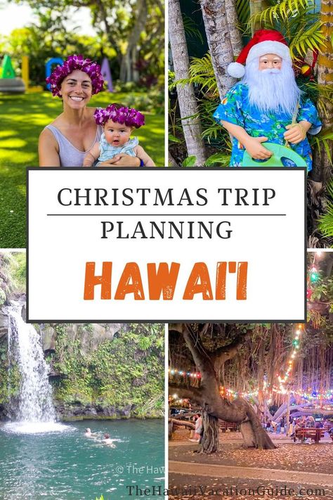 Hawaii Christmas Vacation Planning Christmas In Kauai, Winter In Hawaii Outfits, Christmas In Hawaii Outfits, Christmas In Hawaii, Hawaii In December, Hawaii Itinerary, North Shore Hawaii, Hawaii Christmas, Hawaii Holiday