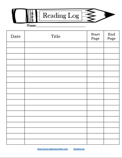 Reading Log - Freebie! Reading Log Printable Free, Kindergarten Reading Log, Homeschool Reading Log, Book Reading Log, Home Reading Log, Daily Reading Log, Reading Log Printable, Teaching Reading Comprehension, Read To Self