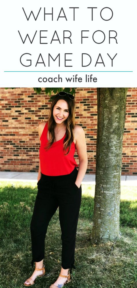 What to wear for Game Day: team colors Coach’s Wife Outfit, Coach Wife Outfit, Football Coach Wife Outfit, Coaches Wife Outfit, Football Game Outfits For Women Over 40, Coach Outfits Sports, Coach Game Day Outfit, What To Wear To A Football Game, Mom Game Day Outfit