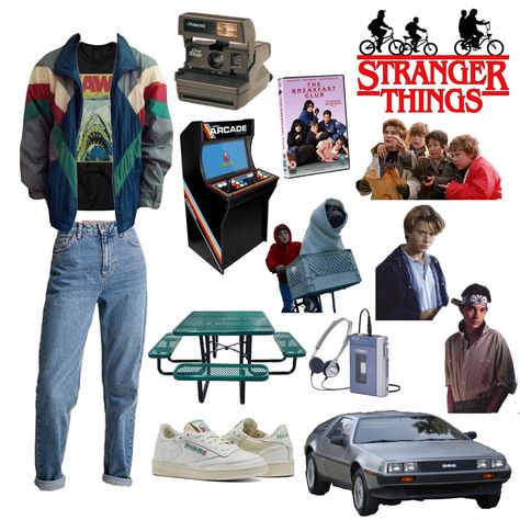 90s Nerd Outfit, 90s Rock Outfit, Stranger Things Outfit Men, Stranger Things Fashion, Aesthetic Fashion Men, Stranger Things Style, Mens Street Style Spring, 80’s Outfits, 80s Inspired Outfits