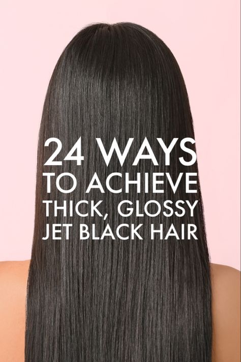 Who doesn’t want shiny, glossy hair? Shiny hair is often a sign of healthy hair, however, when it comes to jet black hair, it’s often a whole different story, and results can be difficult to achieve. #blackhairstyles #hairgoals #haircareroutine #haircaretips #haircare #healthyhairjourney #healthyhairjourney #healthyhair How To Have Glossy Hair, Glossy Hair How To Get, How To Have Shiny Hair, How To Get Shiny Hair, Glossy Black Hair, Black Shiny Hair, Glossy Jet Black Hair, Shiny Glossy Hair, Long Jet Black Hair Straight