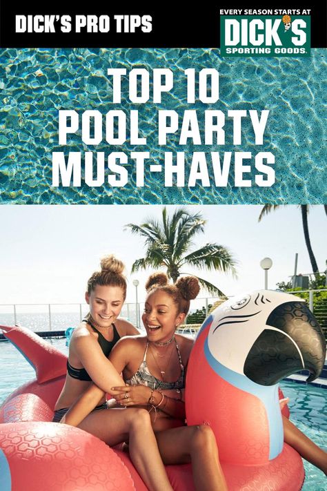 Spring break is here, so get the party started with these 10 pool party must-haves. Get inspiration from these pool party ideas for adults, including snacks and drinks, games, and pool party decorations. Pool Party Ideas For Adults, Spring Break Pool Party, Crescent Dogs, Canopy Weights, Pool Party Ideas, Tropical Accessories, Pool Party Supplies, Party Ideas For Adults, Pool Party Food