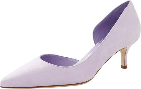 MANOLO BLAHNIK Collina Pump in Lavender Lilac Heels, Lilac Shoes, Manolo Blahnik, Pumps Heels, Stiletto Heels, Lilac, Sandals Heels, Lavender, High Heels