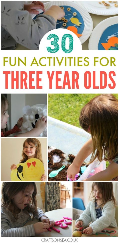 Need some inspiration? Check out these easy and fun activities for three year olds with ideas for crafts, sensory play, numeracy and more! Activities For Three Year Olds, Activities For Two Year Olds, Two Years Old Activities, Ideas For Crafts, Play Outdoor, Toddler Snacks, Toddler Play, Toddler Fun, Fun Craft