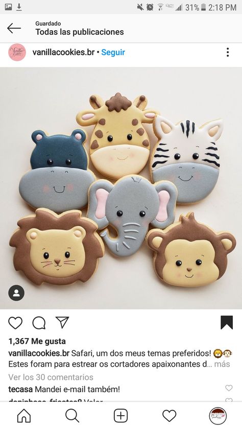 Safari Birthday Party Decorations, Noahs Ark Baby Shower, Safari Cookies, Baby Shower Safari Theme, Wild Birthday Party, Safari Theme Birthday, Baby Boy 1st Birthday Party, Safari Theme Party, Wild One Birthday Party