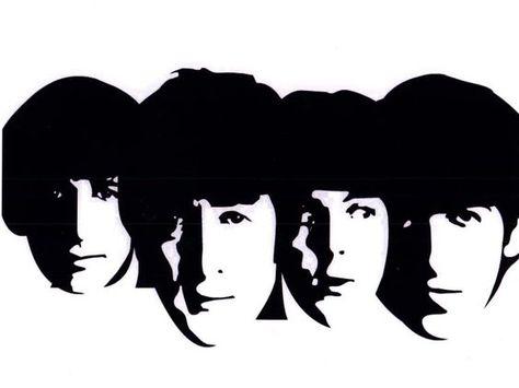 beatles logo for tattoo | The-Beatles-the-beatles-2985503-1024 Beatles Silhouette, Beatles Party, Beatles Wallpaper, Beatles Cartoon, Rock Band Logos, Beatles Art, Silhouette Stencil, Stencil Art, Silhouette Art