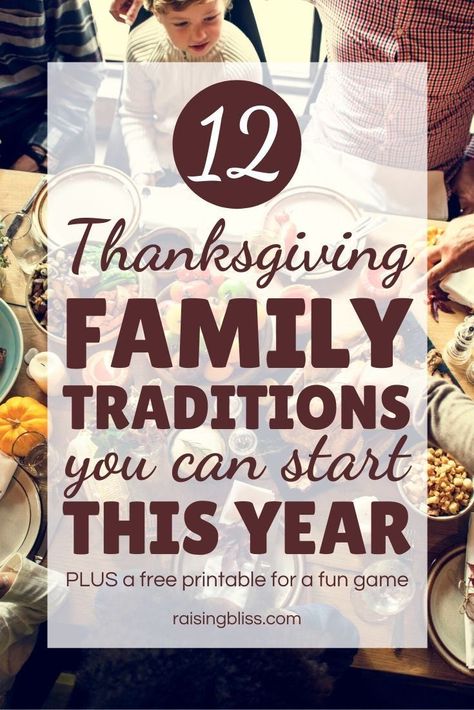 Family gatherings for Thanksgiving and being grateful is the tradition of the November season. Adding new family traditions can make your family memories that much better. Here are 12 fun, meaningful, and memorable Thanksgiving family traditions you can start this year. Use these ideas to build strong family bonds and memories while being thankful for what you have. Gratitude, togetherness, games, fun, laughter, are all part of Thanksgiving activities. Start new traditions. raisingbliss.com Thanksgiving Family Traditions, Thanksgiving Traditions To Start, Thanksgiving Traditions Family, Memory Ideas, Traditions To Start, Thanksgiving Prayer, Motherhood Inspiration, Thanksgiving Traditions, Thanksgiving Family