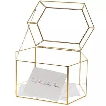 Wedding Party Supplies & Decorations : Page 8 : Target Glass Wedding Card Box, Wedding Gift Money, Gift Money, Golden Copper, Wedding Card Box, Glass Wedding, Wedding Money, Copper Frame, Wedding Party Supplies