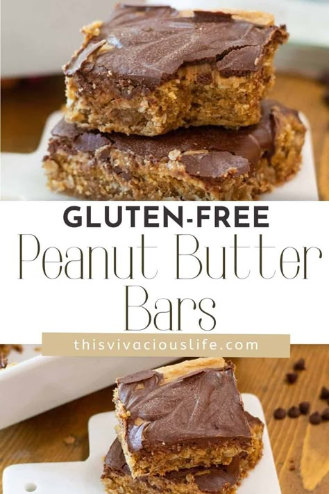 Gluten Free Chocolate Peanut Butter, Chocolate Peanut Butter Bars, Healthier Treats, Gluten Free Bars, Clean Dessert, Peanut Butter Chocolate Bars, Gluten Free Peanut Butter, Butter Bars, Gluten Free Brownies