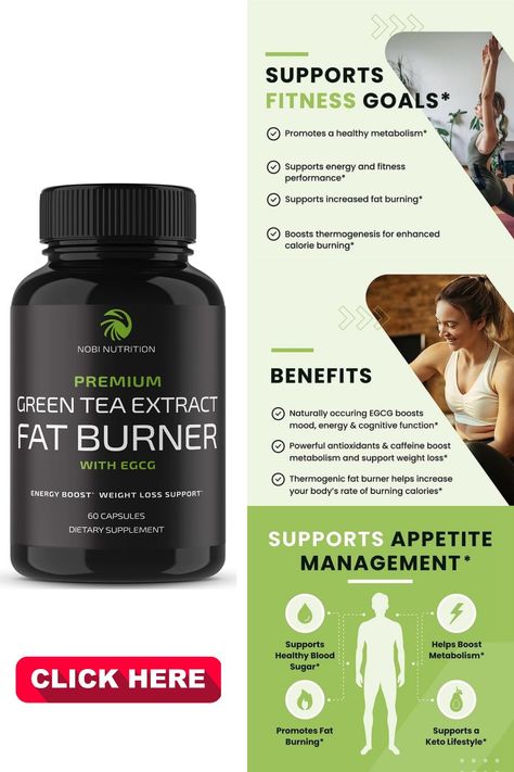 Green Tea Weight Loss Pills | Belly Fat Burner, Metabolism Booster, & Appetite Suppressant for Women & Men | 45% EGCG | With Green Coffee Bean Extract | Vegan, Gluten-Free Supplement | 60 Capsules Green Tea Metabolism Booster, Greens Supplement Powder Benefits, Metabolism Booster Supplements, Best Fat Burner Supplement, Thermogenic Fat Burner, Green Coffee Bean Extract, Fat Burning Supplements, Turmeric Health, Metabolism Booster