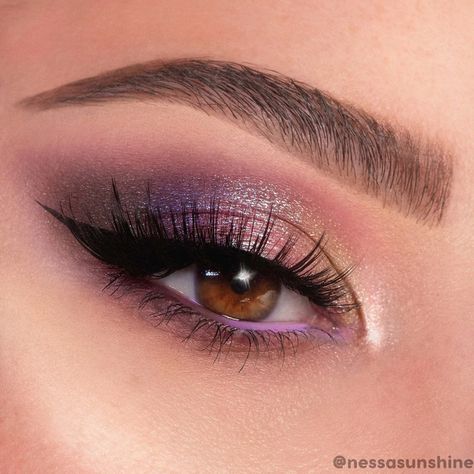 Maquillage On Fleek, Eye Makeup Images, Prom Eye Makeup, Purple Eye Makeup, Cute Eye Makeup, Purple Makeup, Eye Makeup Pictures, Beautiful Eye Makeup, Makijaż Smokey Eye