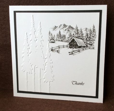 Cas Christmas Cards, Cas Challenge, Stamped Christmas Cards, Stamping Cards, Homemade Christmas Cards, Rustic Retreat, Tree Cards, Diy Christmas Cards, Christmas Cards To Make