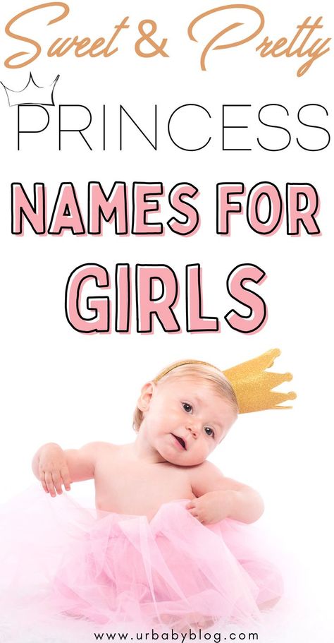 Preparing to name your sweet baby girl and are going for a royals vibe, we've got all kinds of regal names on hand, inspired by both fictional princesses and real-life royalty. #babynames #babygirlnames #prettygirlnames #princessnames #girlnames Royalty Names Daughters, Names That Mean Princess, Princess Names, Disney Princess Names, Regal Names, Names For Girls, Princesa Real, Sweet Baby Girl, Pretty Names