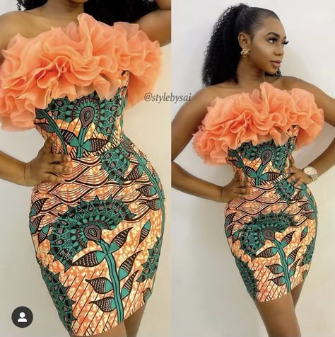 Ankara Corset Dress Styles, Print Dress Designs, Ankara Dress Designs, Ankara Short Gown Styles, African Fabric Dress, Dresses African, African Print Dress Ankara, African Styles, African Print Clothing