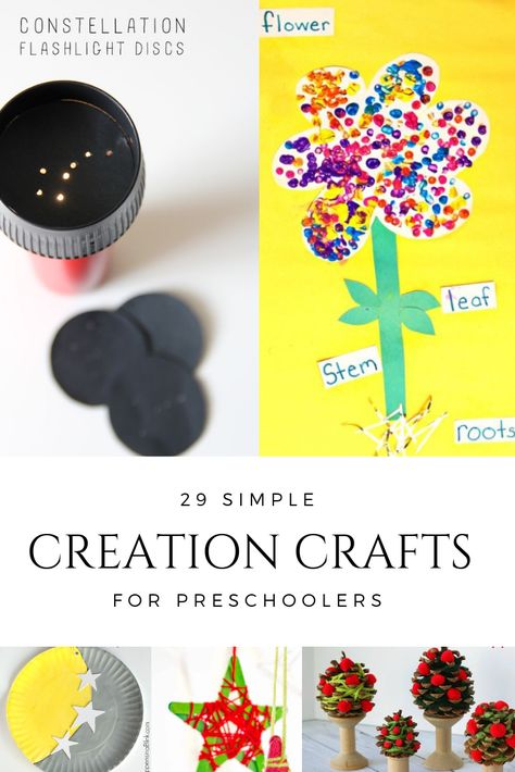 Day 6 Creation Craft Preschool, Pre K 7 Days Of Creation, Creation Lessons For Preschool, Day 4 Of Creation Craft, God Rested Craft, Day 3 Of Creation Craft, Creation Vbs Crafts, Created In Gods Image Craft, Creation Day 5 Craft For Kids