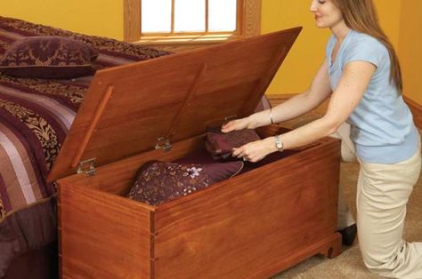 Chests | WOOD Magazine Chest Woodworking Plans, Woodworking Kits, Wood Magazine, Woodworking Joints, Easy Wood Projects, Blanket Chest, Woodworking Plan, Teds Woodworking, Woodworking Plans Free